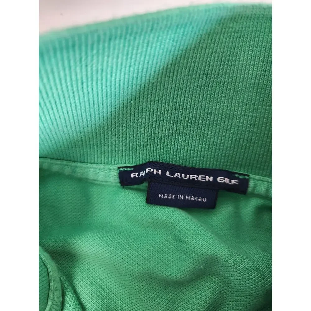 Ralph Lauren Golf Polo Shirt Short Sleeve Green Size Medium Men